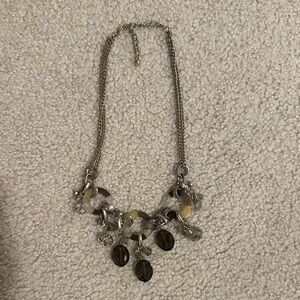 Chic Silver and Gold Statement Necklace